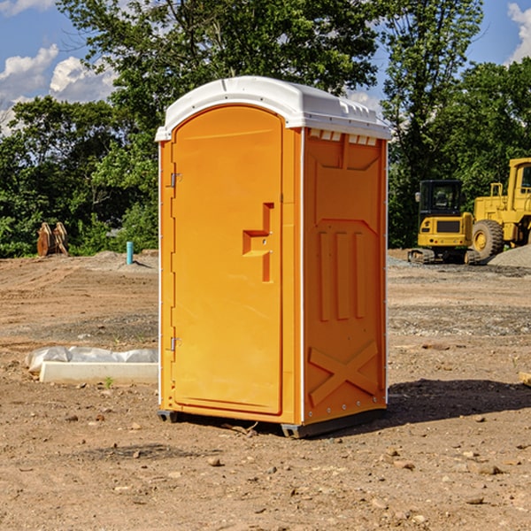 how often are the porta potties cleaned and serviced during a rental period in Knox County